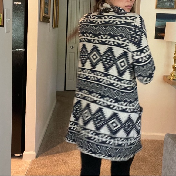 Chaps X Ralph Lauren cardigan sweater Yellowstone southwestern tribal pendleton - Picture 7 of 13